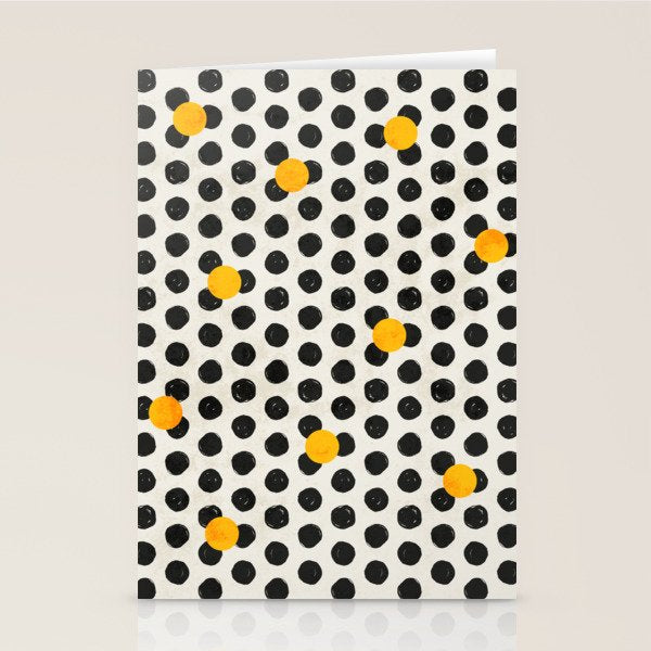 Brushed Strokes | Abstract Mid-Century Dots Pattern Stationery Card Gallery Image 2