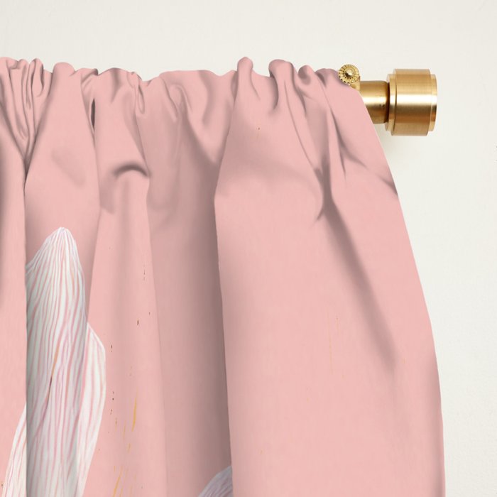 Snowdrop Trio on Blush Pink Window Curtain Gallery Image 2