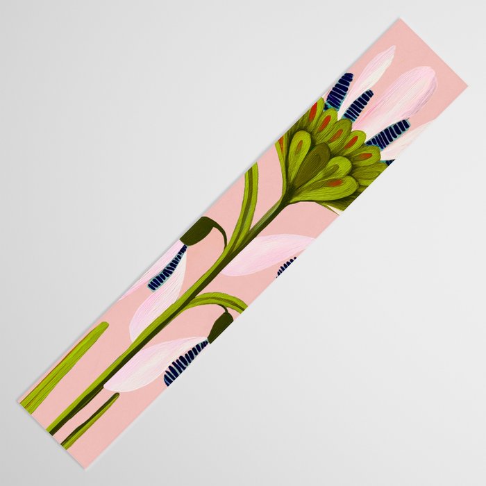 Snowdrop Trio on Blush Pink Table Runner Gallery Image 3