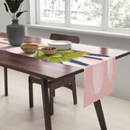 Snowdrop Trio on Blush Pink Table Runner Gallery Image 2