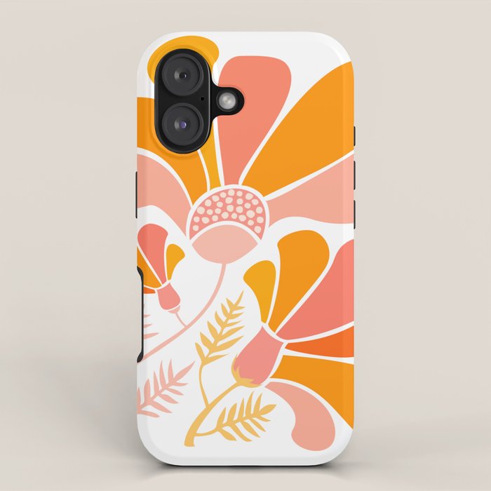 Floral Disco Party - 70s Style Wildflowers iPhone Case Gallery Image 1