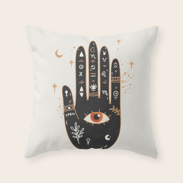 Palmistry 5 Throw Pillow Gallery Image 6