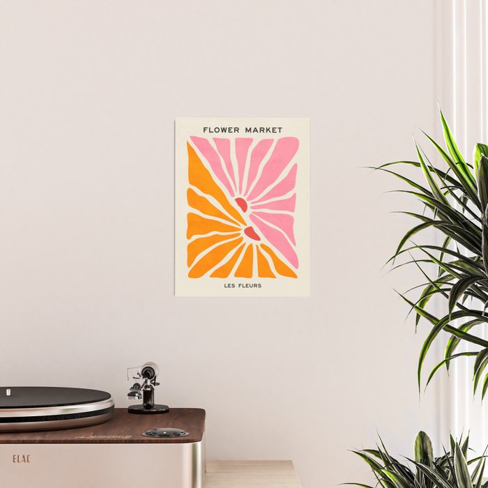 Chantilly & Neon Carrot: Les Fleurs | Flower Market Color Series 09 Poster Gallery Image 2