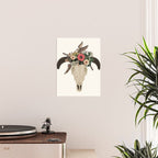 cow skull flowers Poster Gallery Image 2
