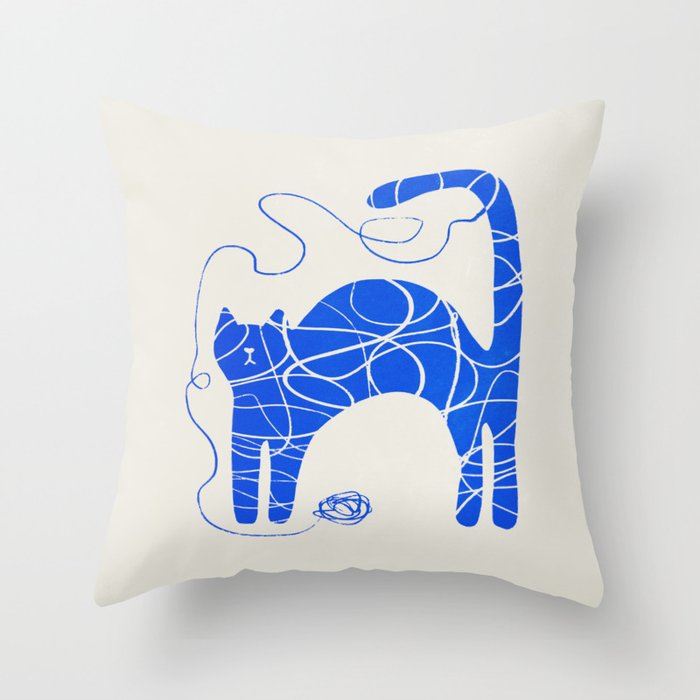 Wool Cat Throw Pillow Gallery Image 6