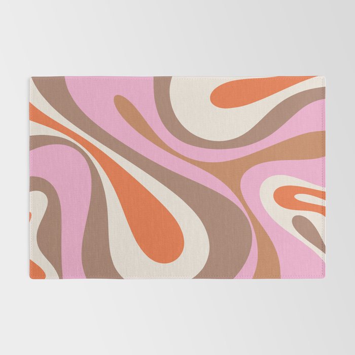 Retro Mod Candy Swirl Abstract Inspired by PANTONE 17 1230 Color of the Year Mocha Mousse Rug Gallery Image 2