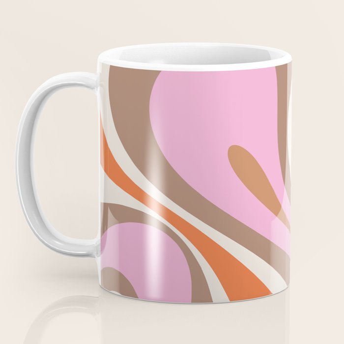 Retro Mod Candy Swirl Abstract Inspired by PANTONE 17 1230 Color of the Year Mocha Mousse Coffee Mug Gallery Image 3