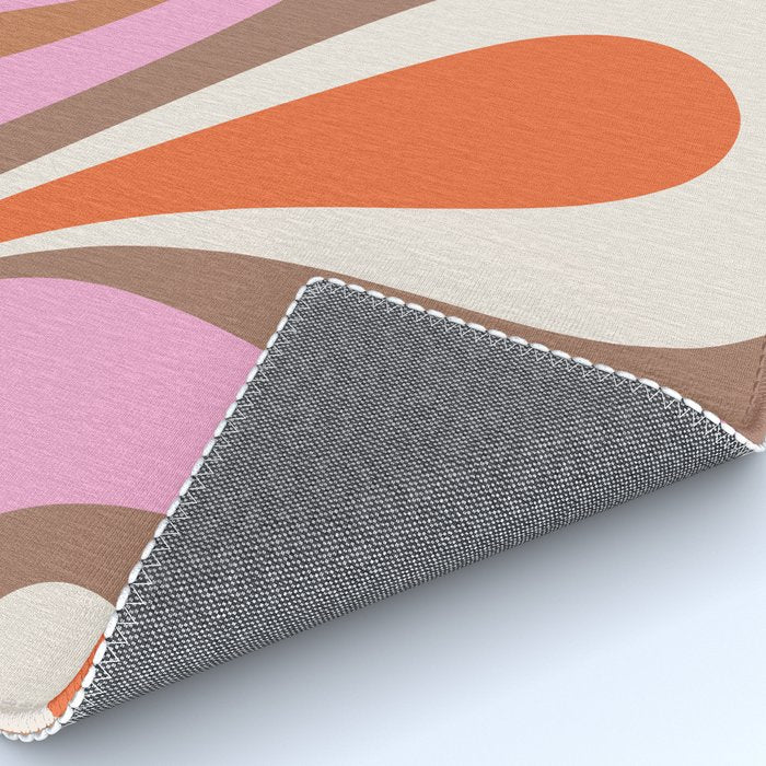 Retro Mod Candy Swirl Abstract Inspired by PANTONE 17 1230 Color of the Year Mocha Mousse Rug Gallery Image 4