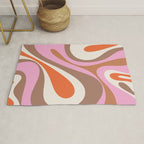 Retro Mod Candy Swirl Abstract Inspired by PANTONE 17 1230 Color of the Year Mocha Mousse Rug Gallery Image 1