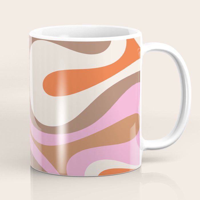 Retro Mod Candy Swirl Abstract Inspired by PANTONE 17 1230 Color of the Year Mocha Mousse Coffee Mug Gallery Image 1