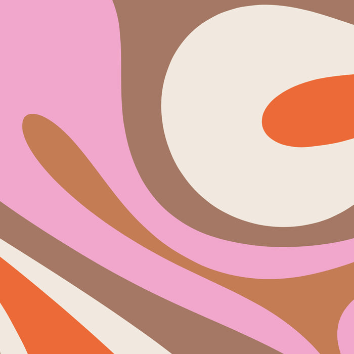 Retro Mod Candy Swirl Abstract Inspired by PANTONE 17 1230 Color of the Year Mocha Mousse Coffee Mug Gallery Image 2