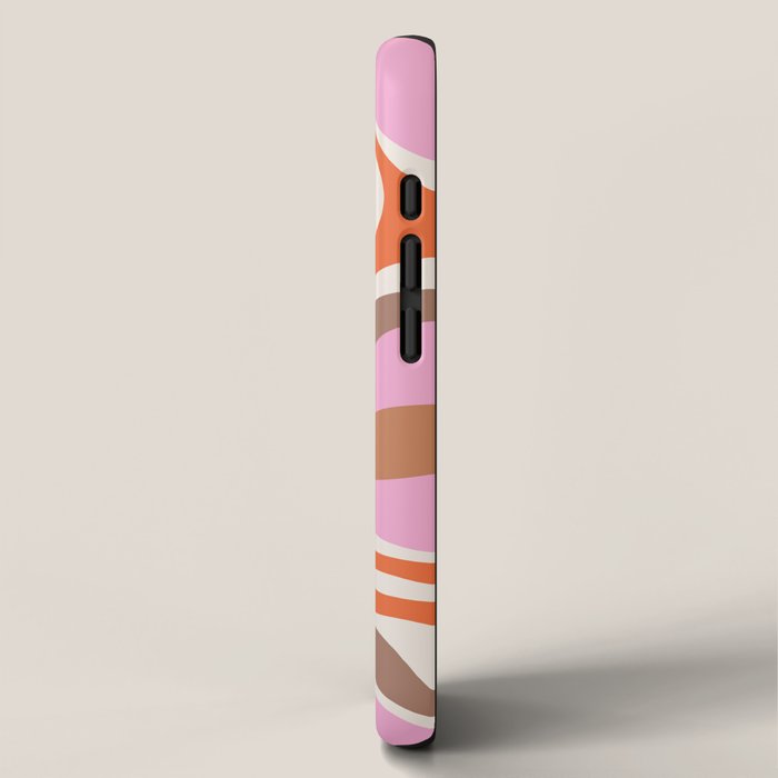 Retro Mod Candy Swirl Abstract Inspired by PANTONE 17 1230 Color of the Year Mocha Mousse iPhone Case Gallery Image 2
