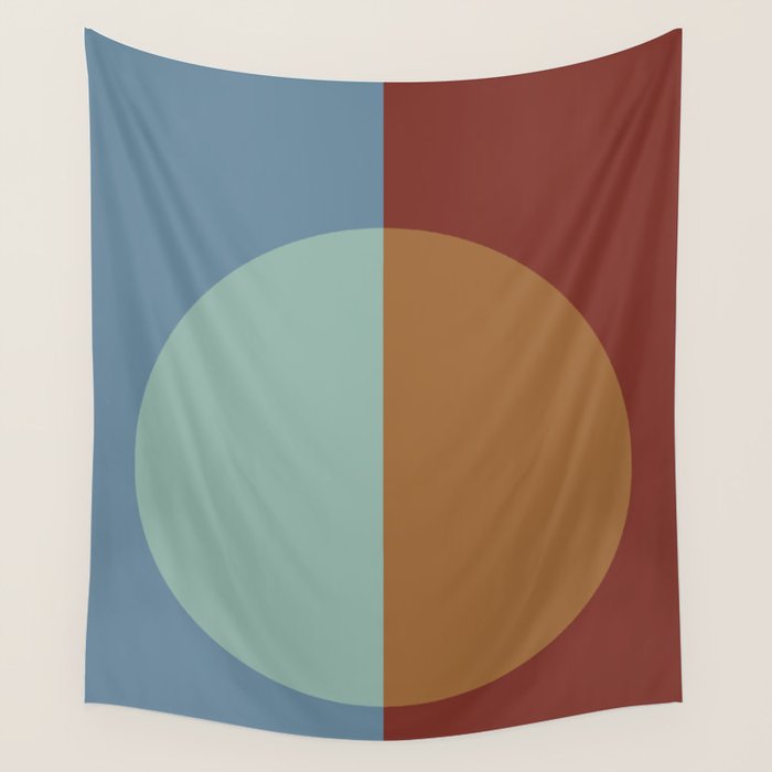 Color Block Abstract X Wall Tapestry Gallery Image 4