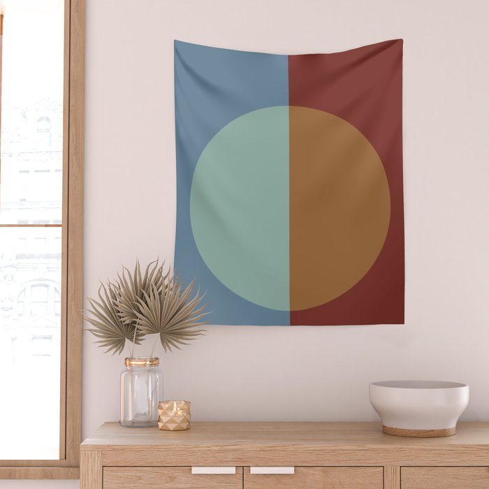 Color Block Abstract X Wall Tapestry Gallery Image 2