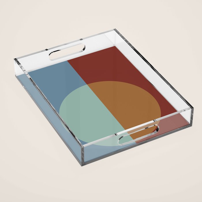 Color Block Abstract X Acrylic Tray Gallery Image 1