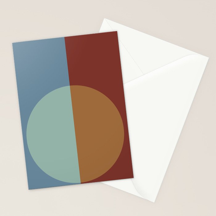 Color Block Abstract X Stationery Card Gallery Image 2