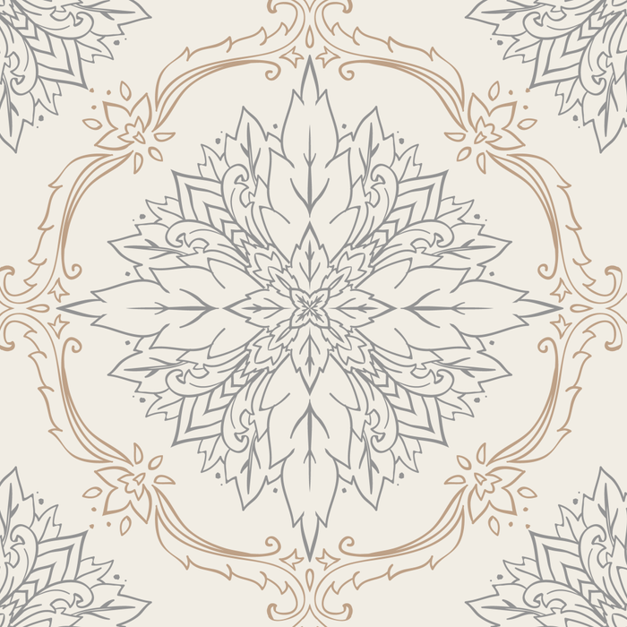 Modern Floral Damask Pattern â Neutral Brown and Gray Earth Tones Coffee Mug Gallery Image 2