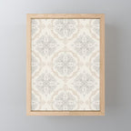 Modern Floral Damask Pattern â Neutral Brown and Gray Earth Tones Mini Art Print Gallery Image 1