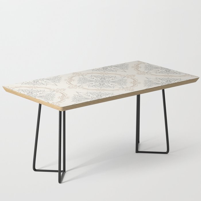 Modern Floral Damask Pattern â Neutral Brown and Gray Earth Tones Coffee Table Gallery Image 1