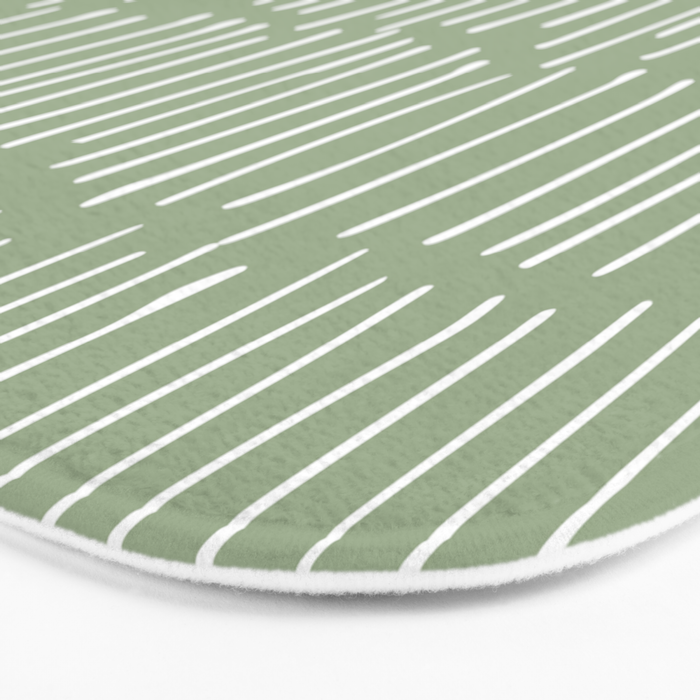Boho Wall Art, Colour Prints, Sage Green, Line Art Bath Mat Gallery Image 3