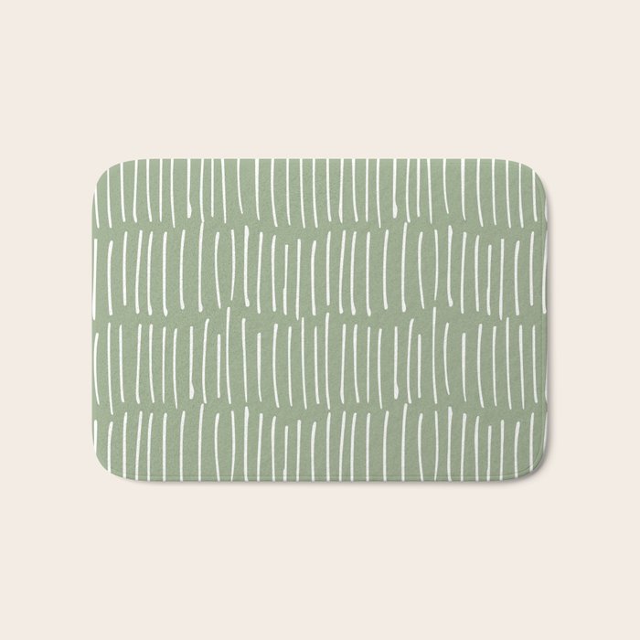 Boho Wall Art, Colour Prints, Sage Green, Line Art Bath Mat Gallery Image 1