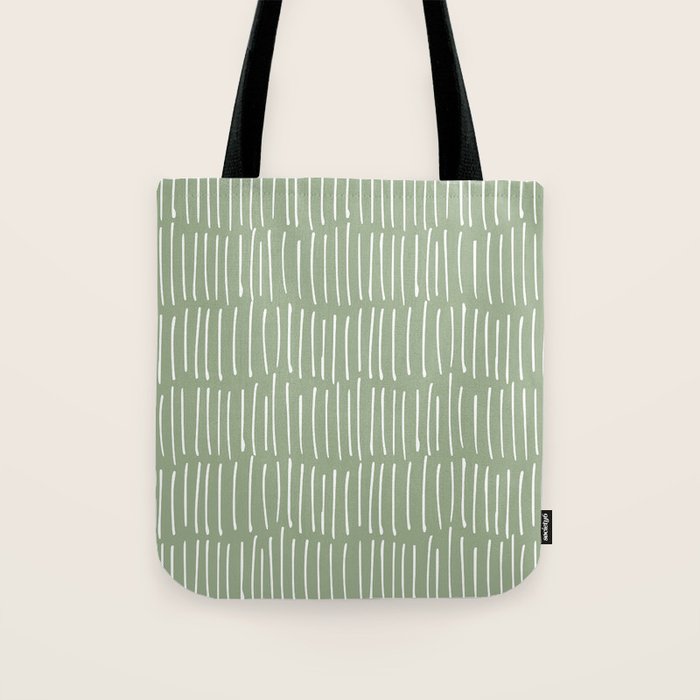 Boho Wall Art, Colour Prints, Sage Green, Line Art Tote Bag Gallery Image 1