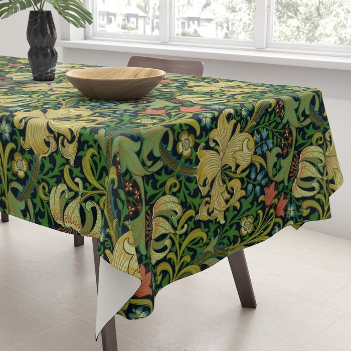 William Morris "Golden Lily" 4 Tablecloth Gallery Image 3