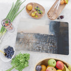 Navy, Brown  Beige Abstract Watercolor Cutting Board Gallery Image 2