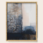 Navy, Brown  Beige Abstract Watercolor Serving Tray Gallery Image 1