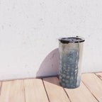 Navy, Brown  Beige Abstract Watercolor Travel Mug Gallery Image 4