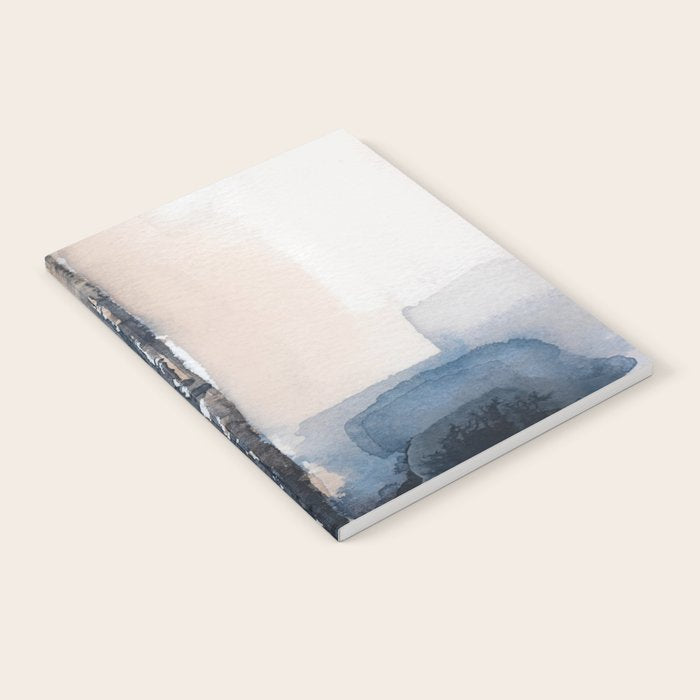 Navy, Brown  Beige Abstract Watercolor Notebook Gallery Image 2