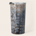Navy, Brown  Beige Abstract Watercolor Travel Mug Gallery Image 3