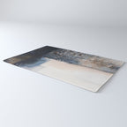 Navy, Brown  Beige Abstract Watercolor Rug Gallery Image 3