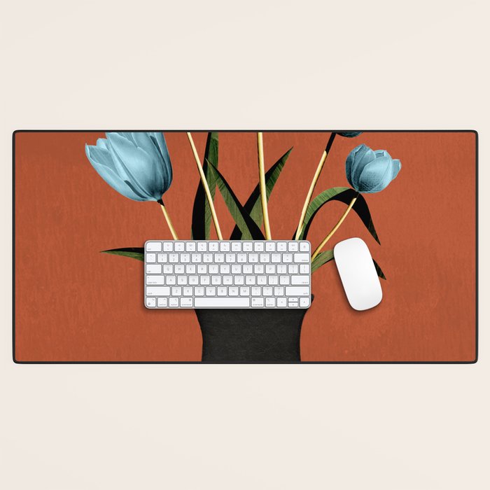Tulips In Vase 3 Desk Mat Gallery Image 1