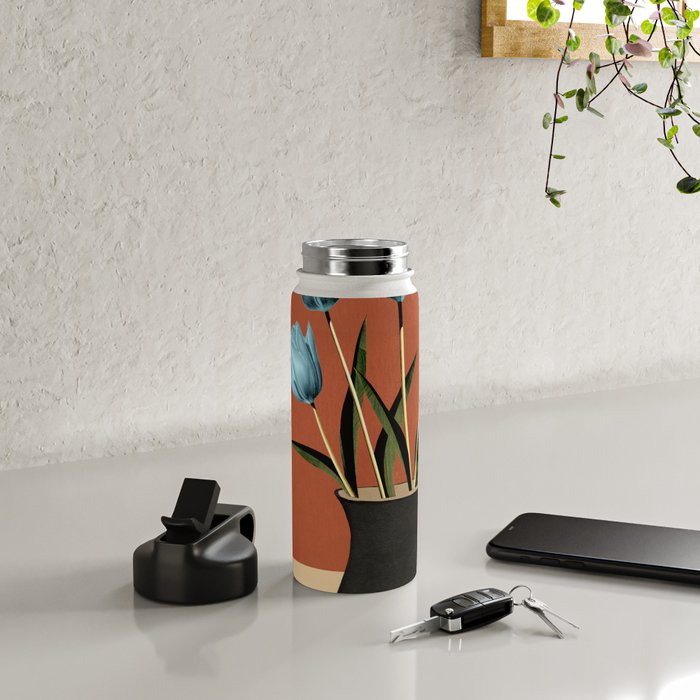 Tulips In Vase 3 Water Bottle Gallery Image 4