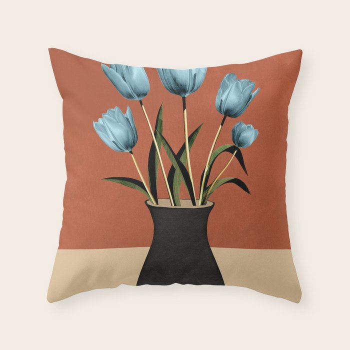 Tulips In Vase 3 Throw Pillow Gallery Image 6