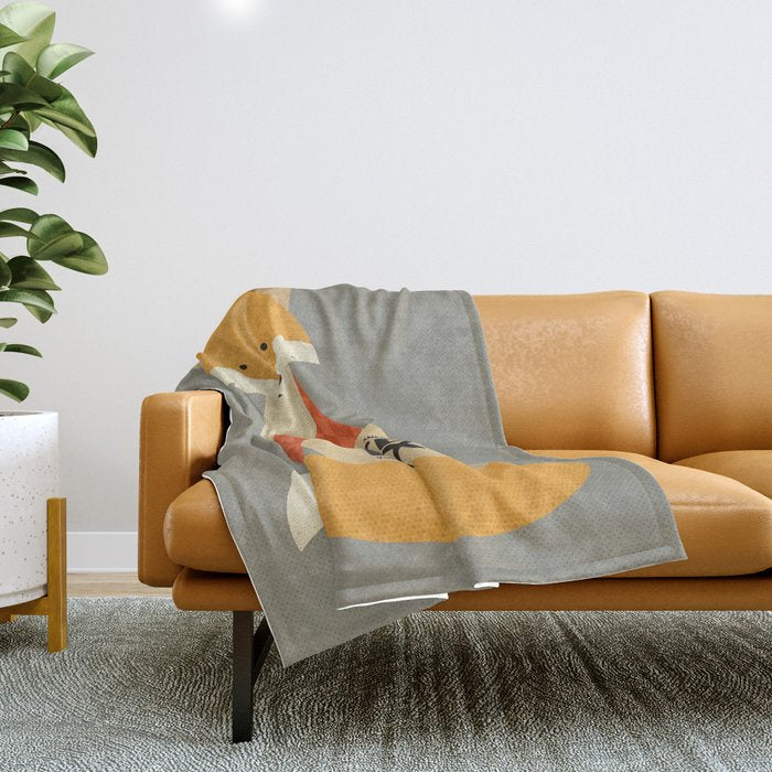 Hello Red Fox Throw Blanket Gallery Image 1