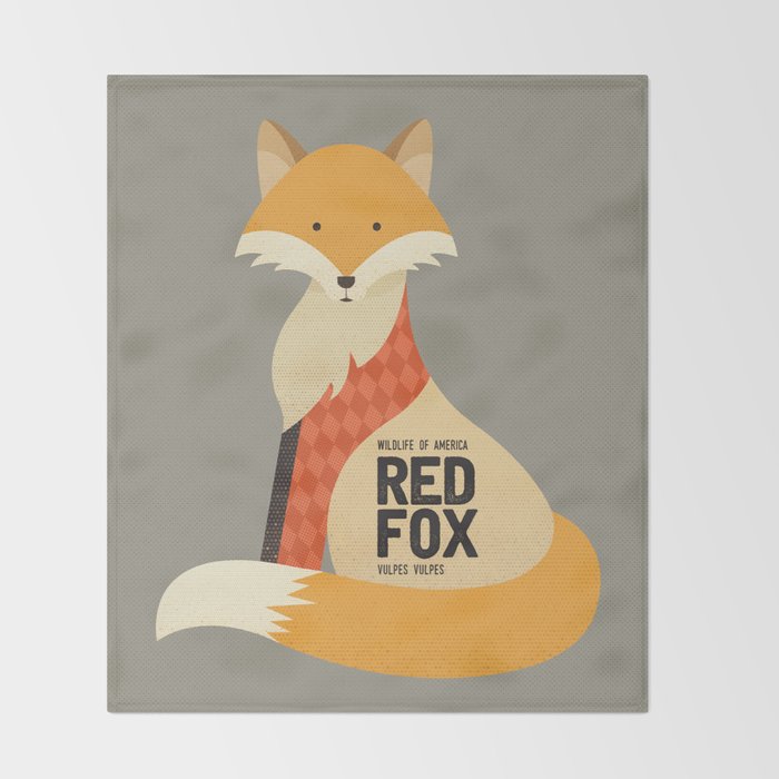 Hello Red Fox Throw Blanket Gallery Image 2