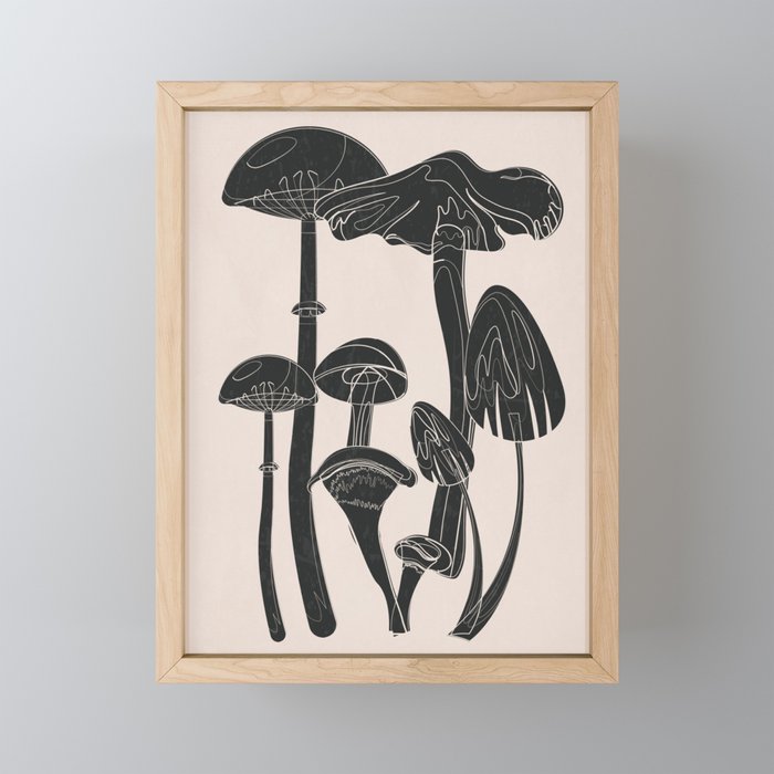 Abstract Mushrooms 12 Mini Art Print Gallery Image 1