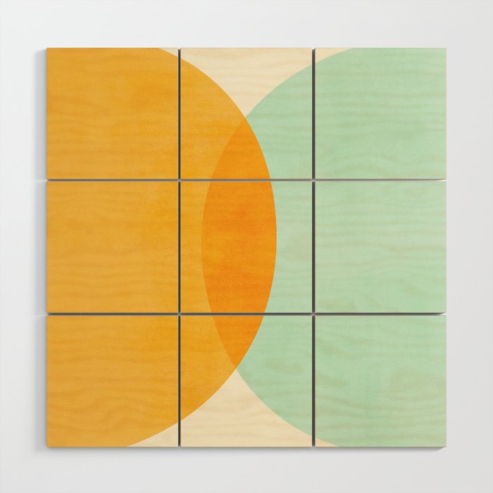 Spring Eclipse Abstract Shapes Series Wood Wall Art Gallery Image 1
