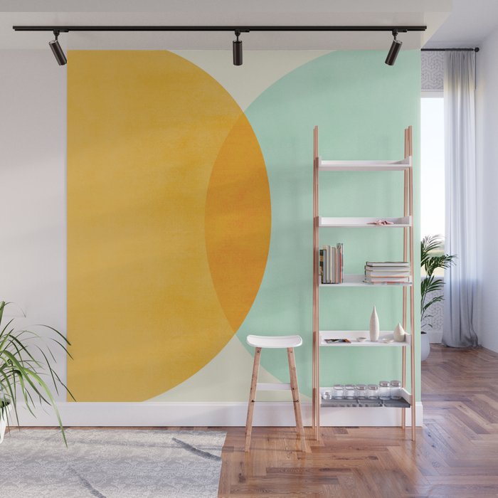 Spring Eclipse Abstract Shapes Series Wall Mural Gallery Image 1