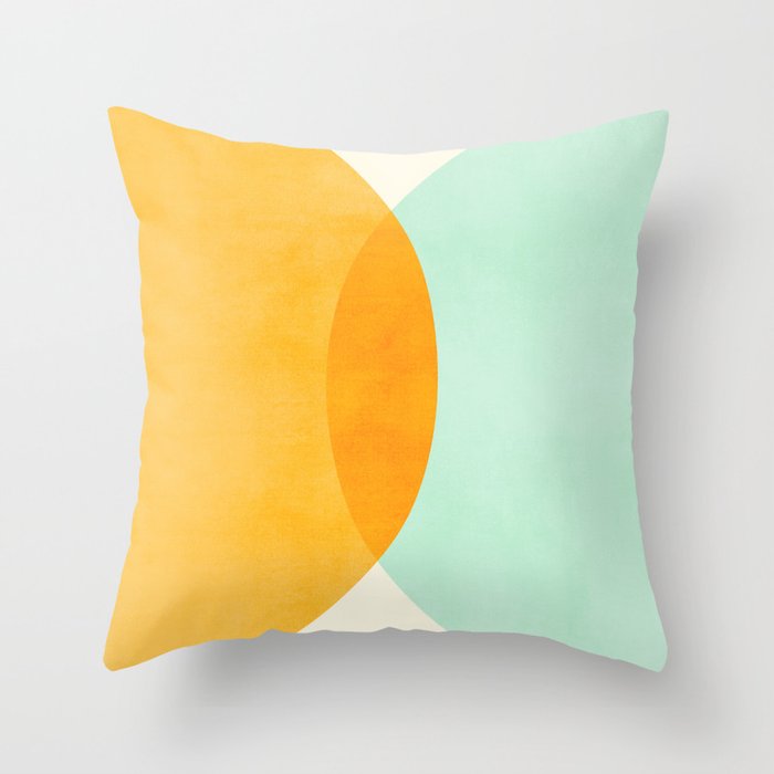 Spring Eclipse Abstract Shapes Series Throw Pillow Gallery Image 1