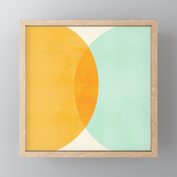 Spring Eclipse Abstract Shapes Series Mini Art Print Gallery Image 1