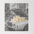 Pop the hood - Popcorn Car II Throw Blanket Gallery Image 2