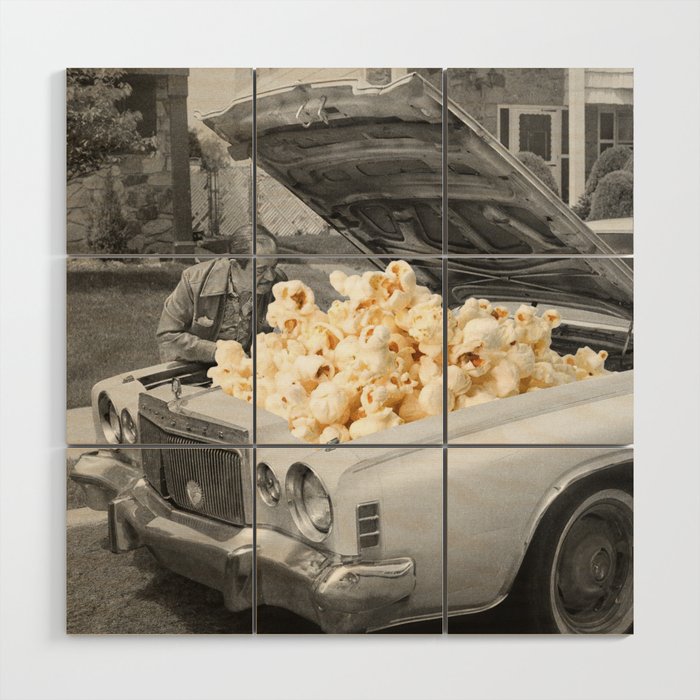 Pop the hood - Popcorn Car II Wood Wall Art Gallery Image 1