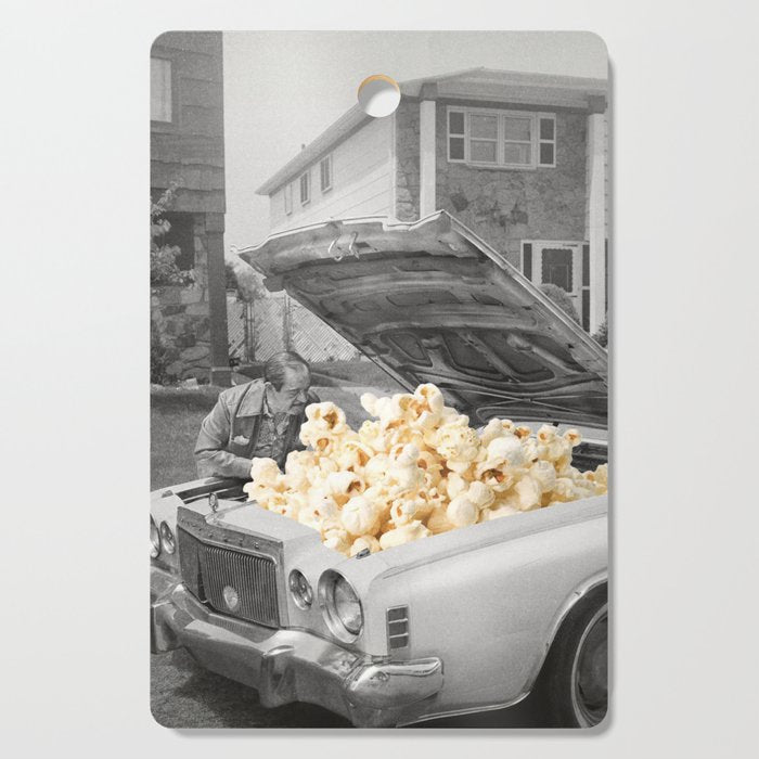 Pop the hood - Popcorn Car II Cutting Board Gallery Image 1