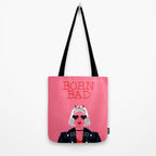 Born bad devil woman cartoon portrait art Tote Bag Gallery Image 2