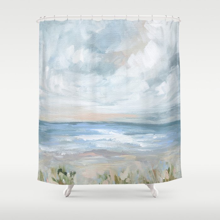 Coastal Dunes - Abstract Seascape Shower Curtain Gallery Image 1