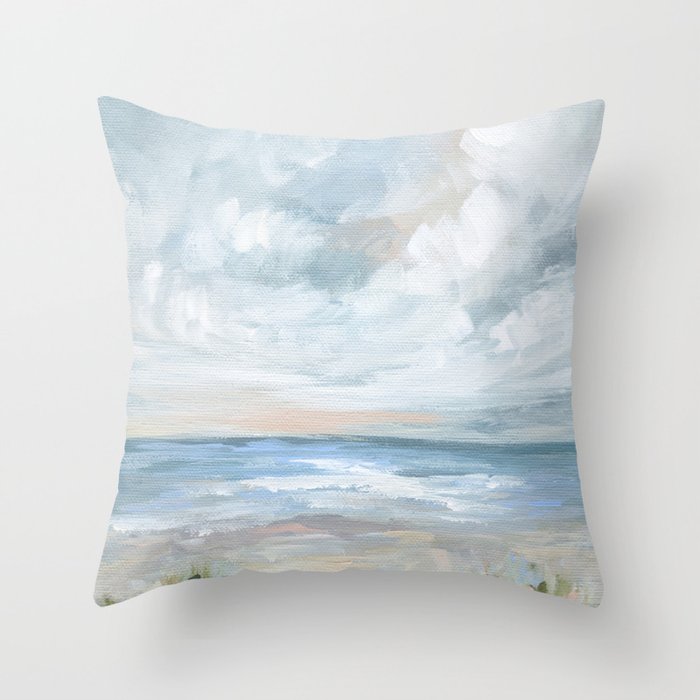Coastal Dunes - Abstract Seascape Throw Pillow Gallery Image 1
