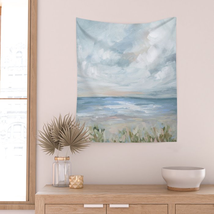 Coastal Dunes - Abstract Seascape Wall Tapestry Gallery Image 2